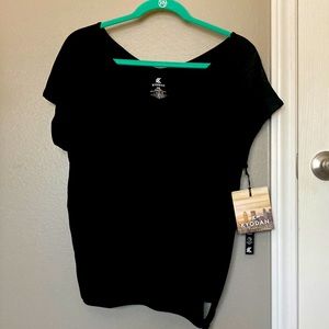 Womens Kyodan black twist top